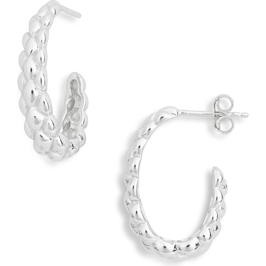 Argento Vivo Pinecone Hoop Earrings