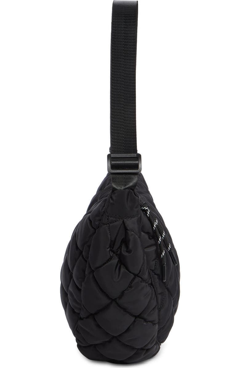 URBAN EXPRESSIONS HANDBAGS Half Moon Quilted Shoulder Bag, Alternate, color, Black