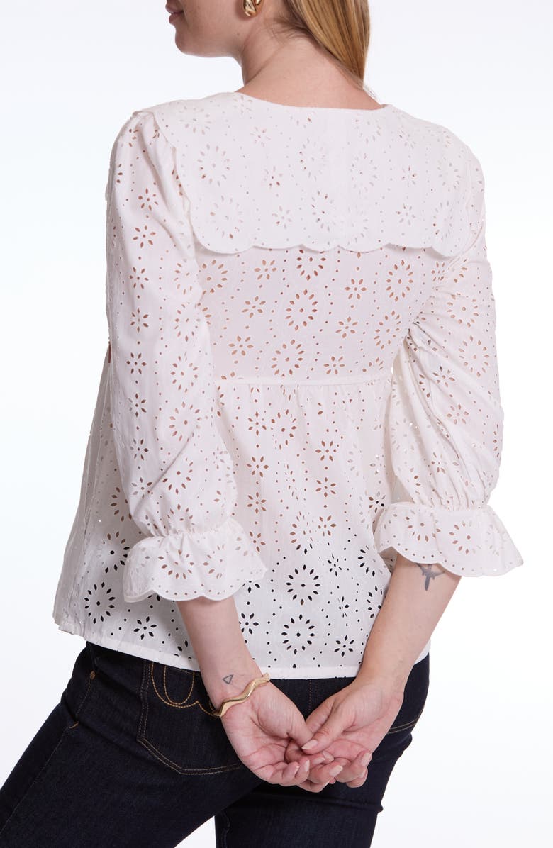 Cache Coeur Clothilde Maternity and Nursing Blouse, Alternate, color, White