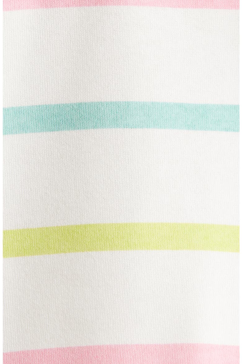 Limes & Sunshine Stripe French Terry Short Lounge Set, Alternate, color, IVORY