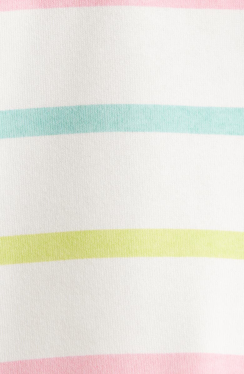 PJ Salvage Limes & Sunshine Stripe French Terry Short Lounge Set, Alternate, color, Ivory