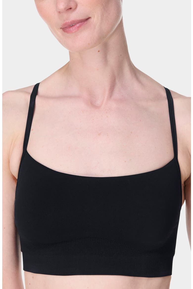 Spirit Restored Racerback Sports Bra, Alternate, color, BLACK
