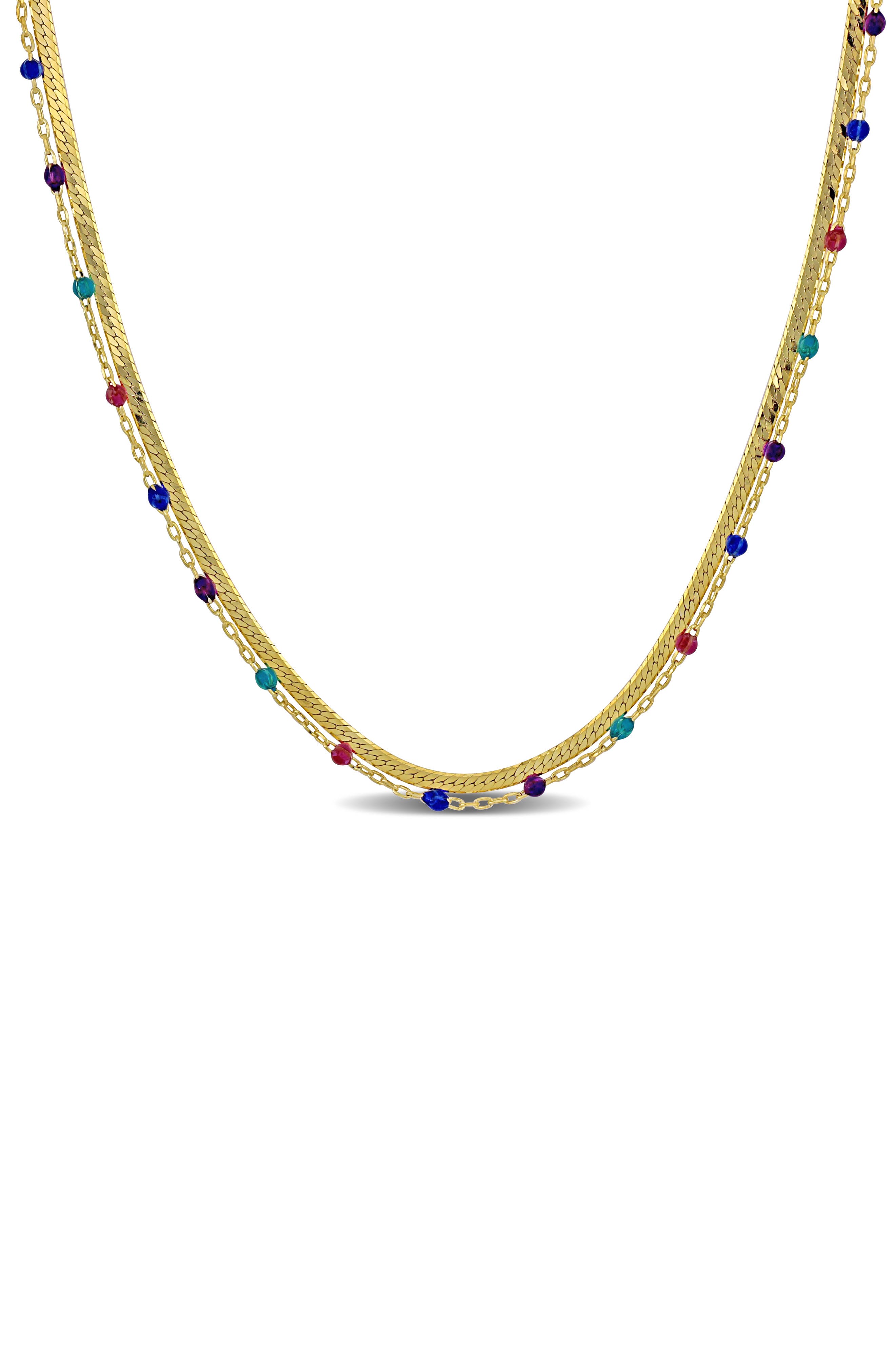 DELMAR Double Strand Necklace
