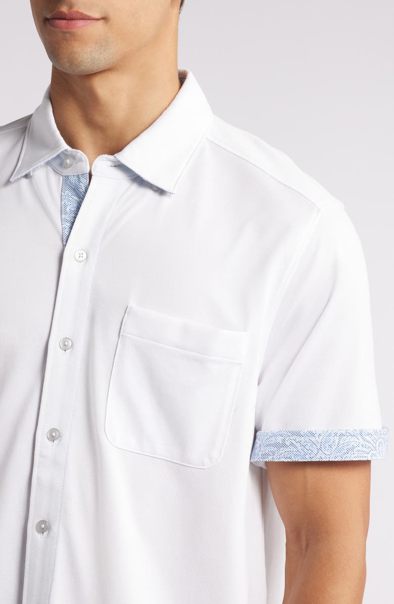 Tommy Bahama San Lucio Shores Soirée Solid Button-Up Shirt, Alternate, color, White