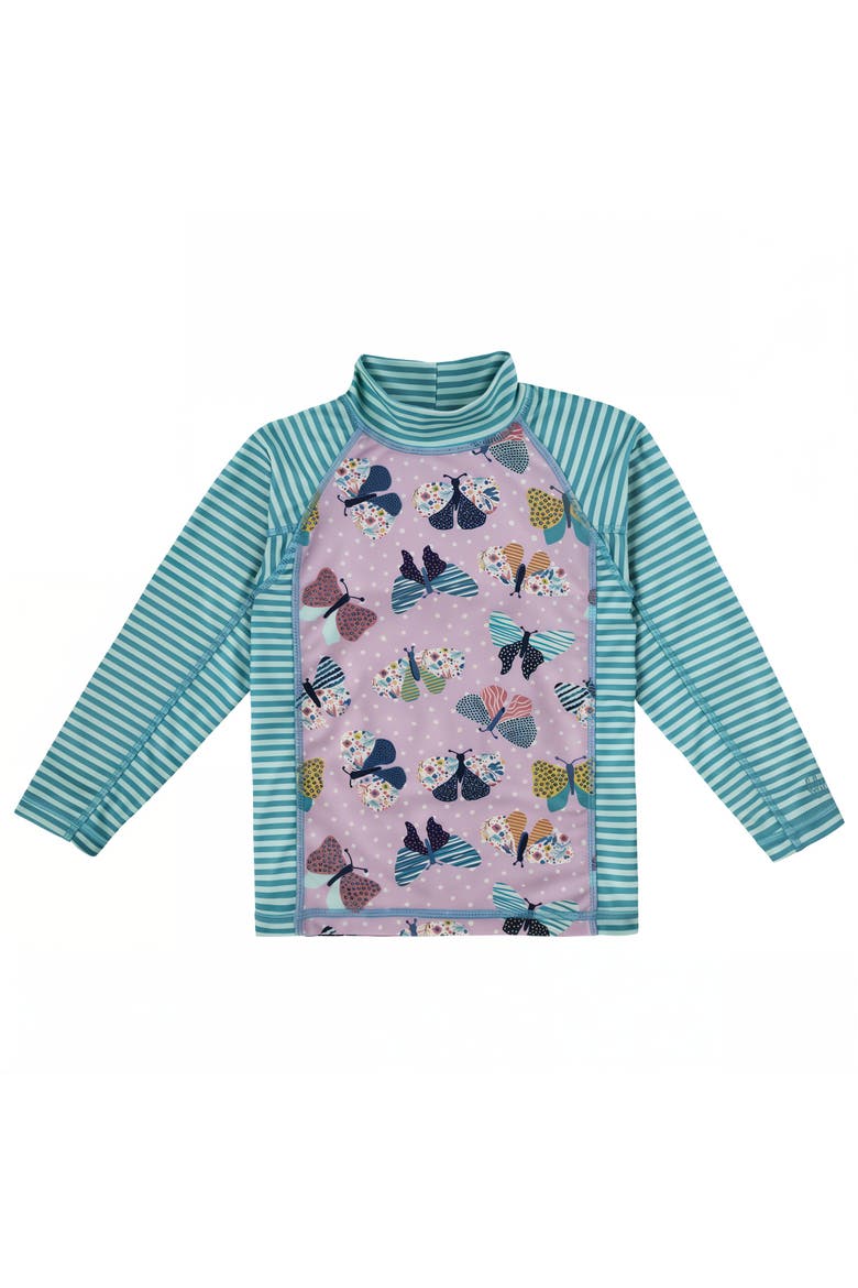 2PC Long Sleeve Sunny Swim Set, Alternate, color, Butterfly Ballet