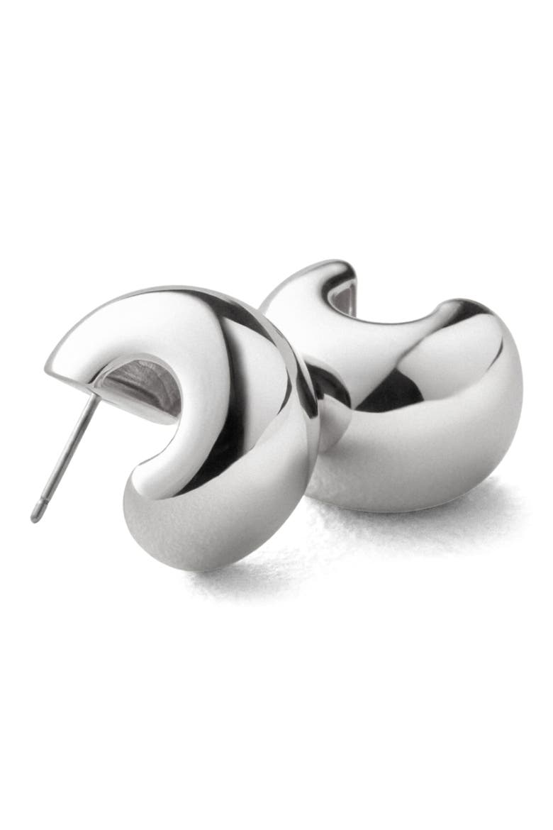 Gemma Small Hoop Earrings, Alternate, color, HIGH POLISH SILVER