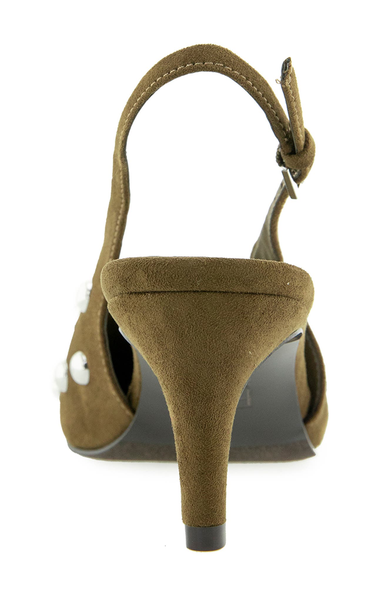 Leena Studded Slingback Pump, Alternate, color, THYME FAUX SUEDE