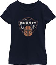 Star Wars: The Mandalorian and Grogu Girl's Star Wars The Mandalorian and Grogu Bounty Hunter Logo Graphic T-Shirt