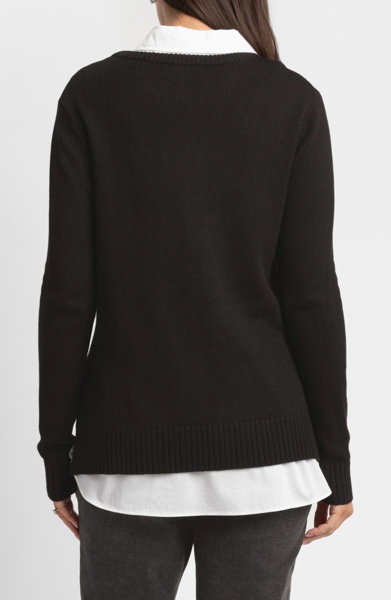 Seraphine Crewneck Maternity Sweater & Button-Up Shirt Set, Alternate, color,