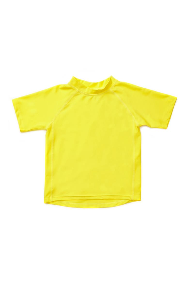 Short Sleeve UPF +50 Rash Guard - Yellow, Main, color, YELLOW