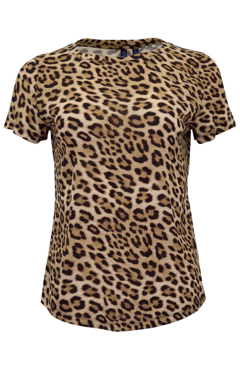 Lords of Harlech Leopard Womens Cap Sleeve Top, Alternate, color, Leopard Brown