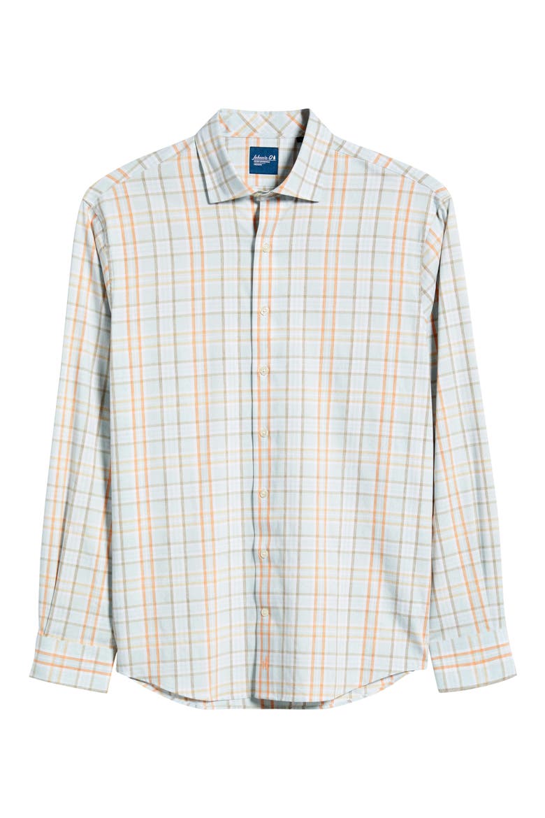 Texel Open Check Everyday Performance Button-Up Shirt, Alternate, color, BREEZE