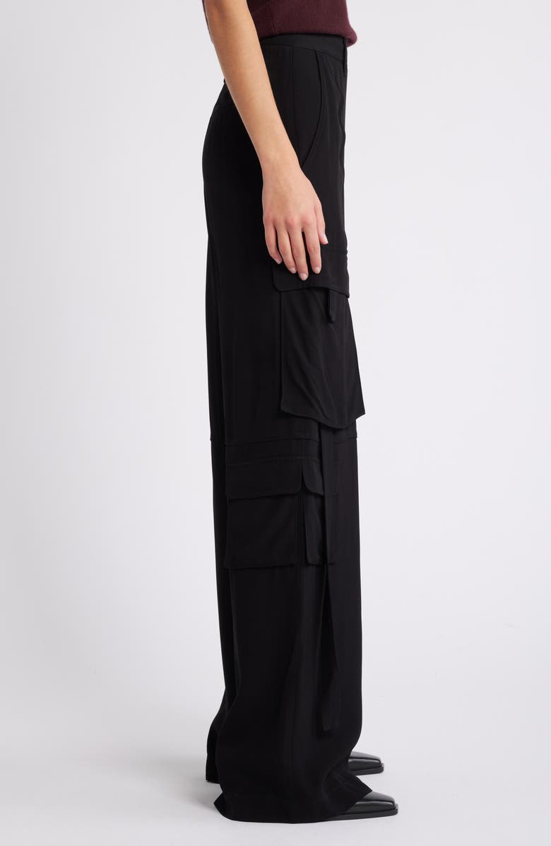 FRAME High Waist Utility Cargo Pants, Alternate, color, Black