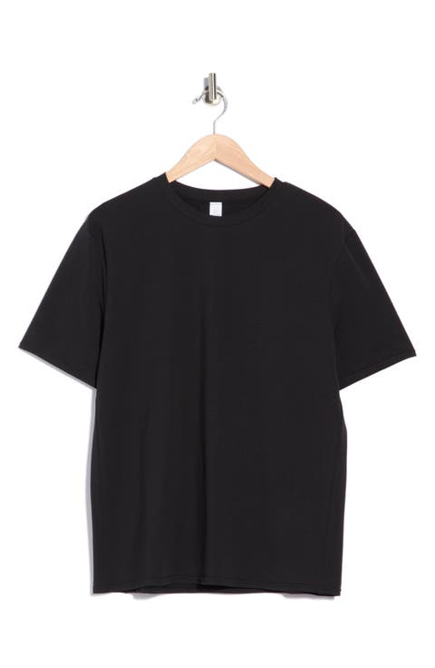 Crewneck Stretch Cotton T-Shirt
