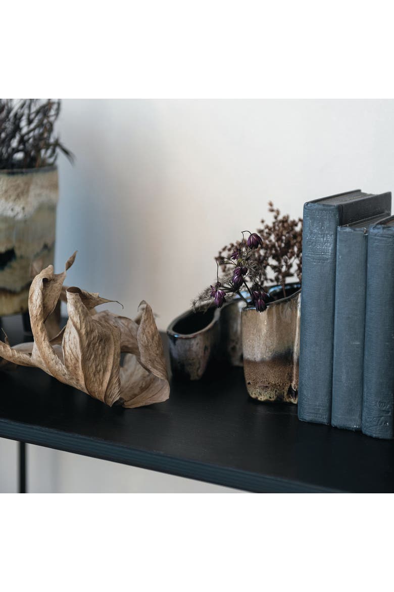 Artisanal Dual-Section Planter, Alternate, color, Brown