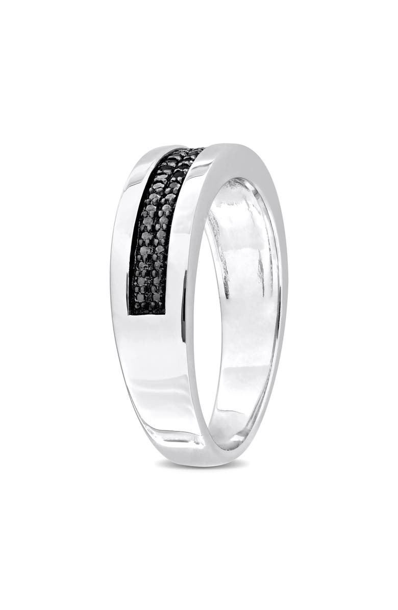DELMAR Men's Black Diamond Band Ring - 0.10ct., Alternate, color, Black