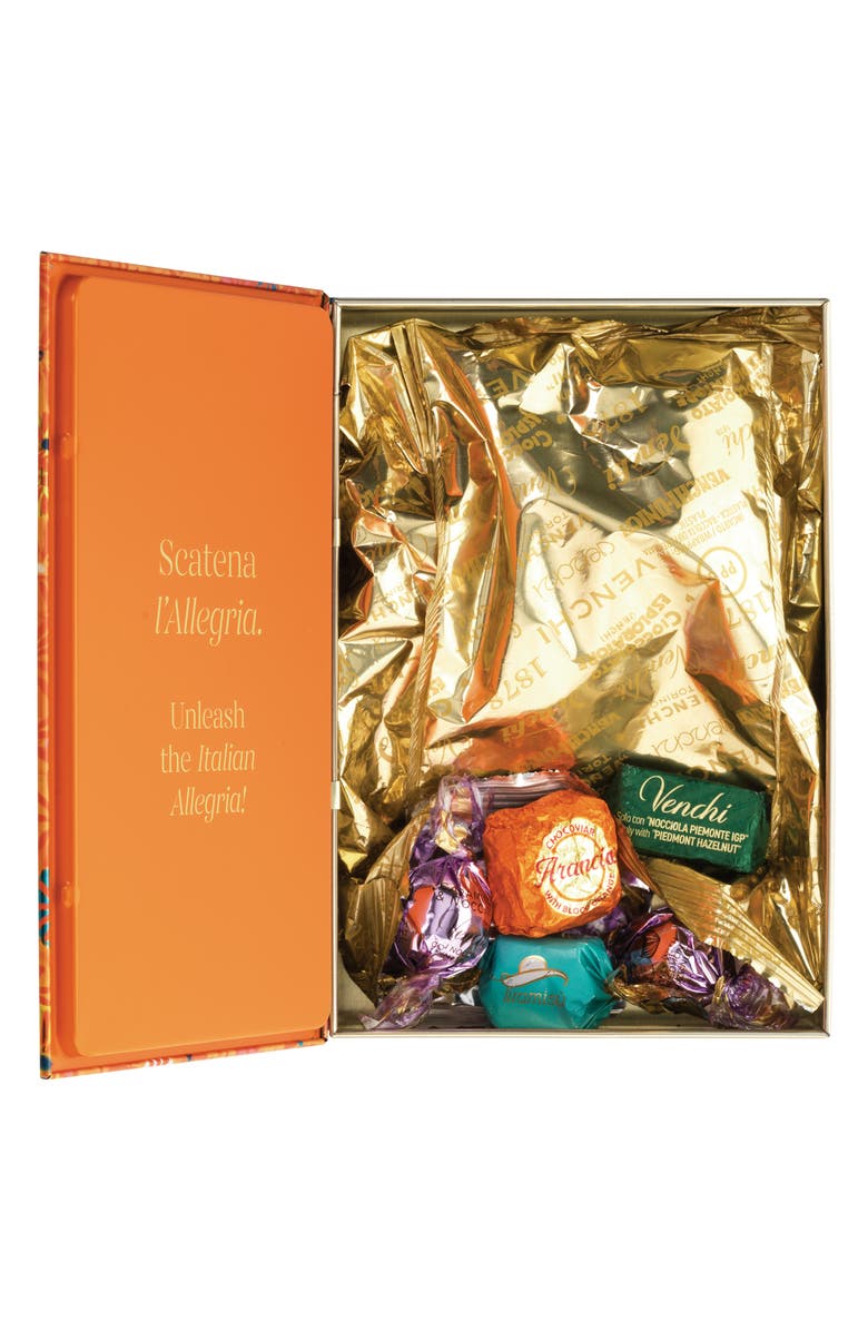 Venchi Maxi Murrine Gift Book with Assorted Chocolates, Alternate, color, Blue/ Orange