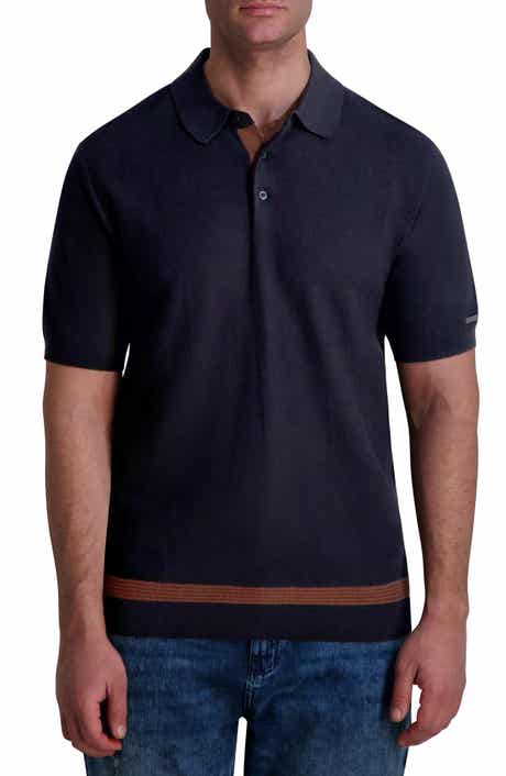 KARL LAGERFELD PARIS Stripe Textured Piqué Polo