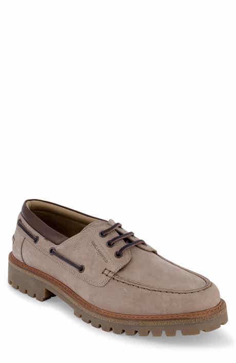 KARL LAGERFELD PARIS Safran Textured Leather Boat Shoe