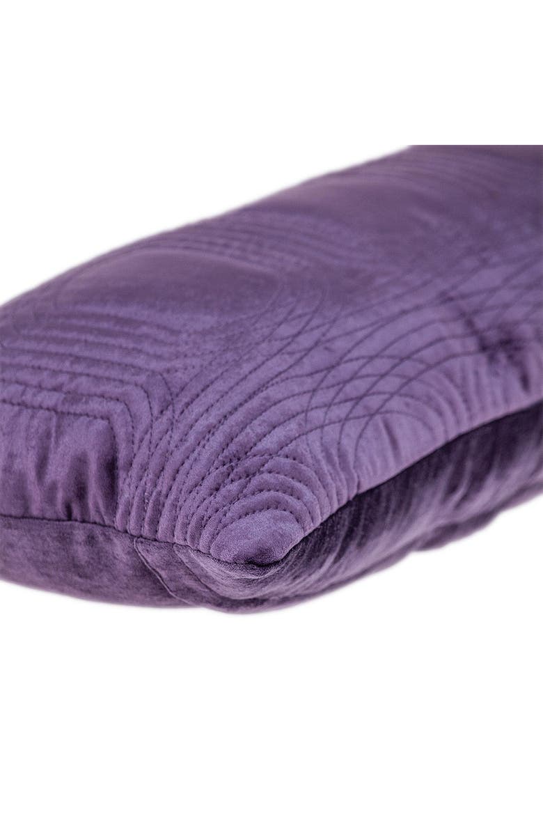 PARKLAND COLLECTION Iphis Topstitched Throw Pillow, Alternate, color, Purple