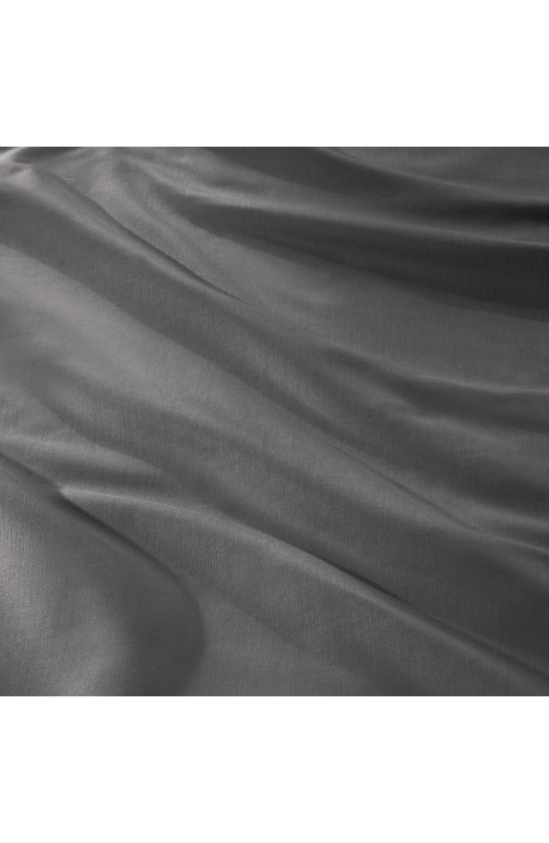 Bare Home 400 Thread Count Organic Cotton Sateen Fitted Sheet - Split Head King, Alternate, color, Grey