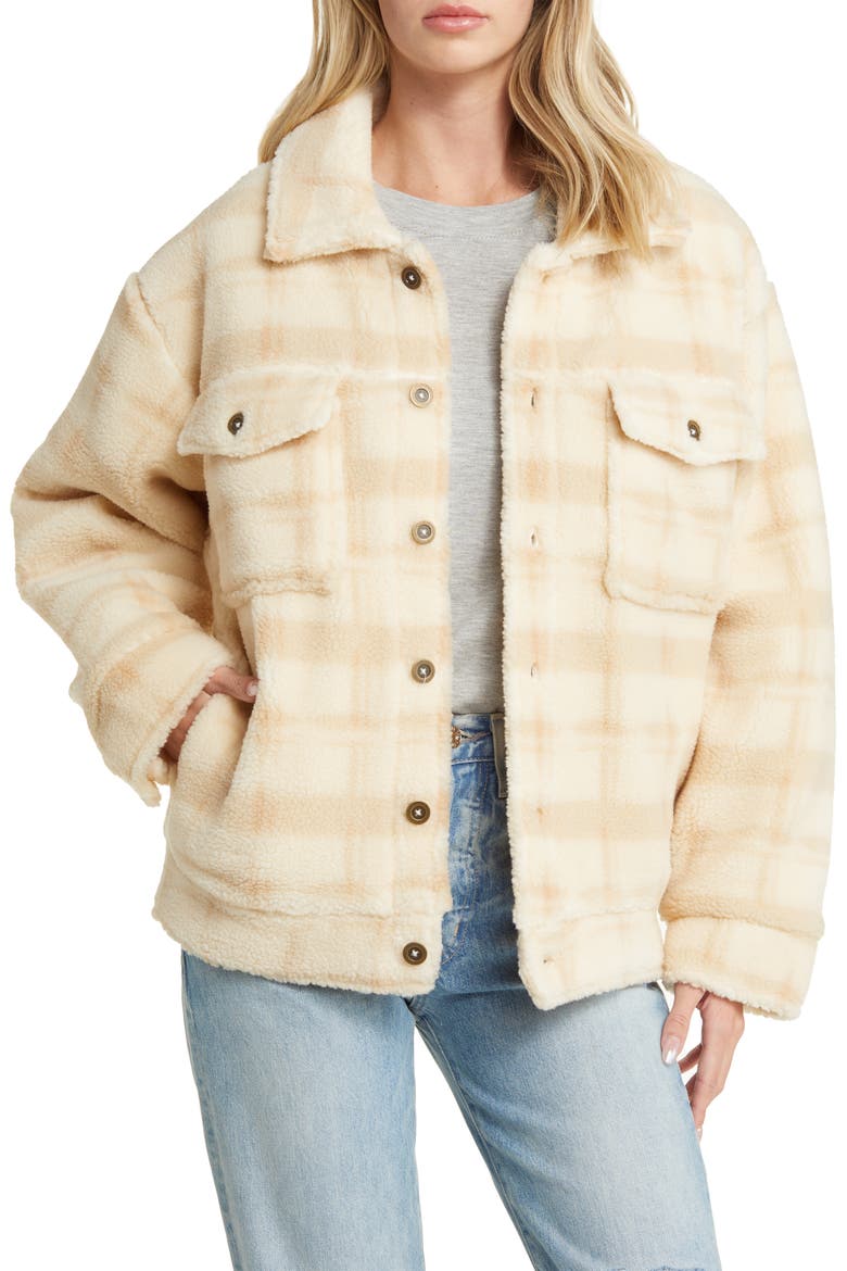 Sunrise Session Fleece Jacket, Main, color, BEIGE