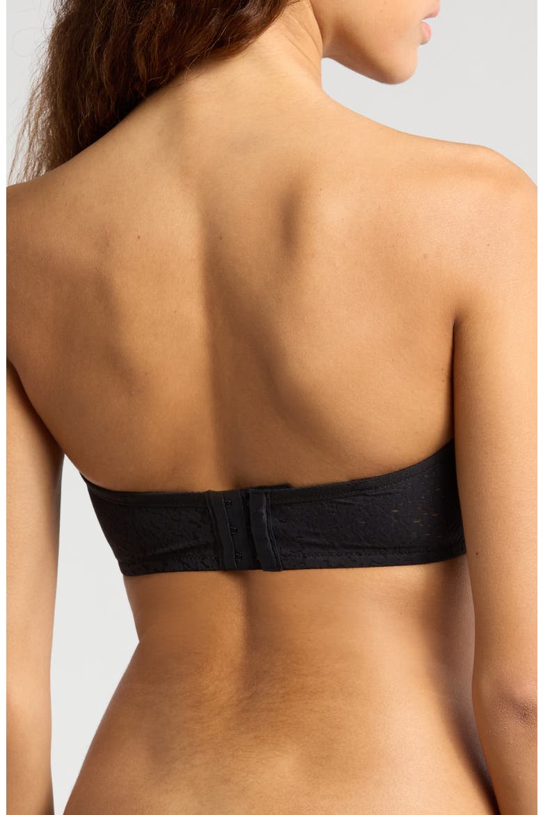 Norah Lace Trim Bandeau Bra, Alternate, color, BLACK-11