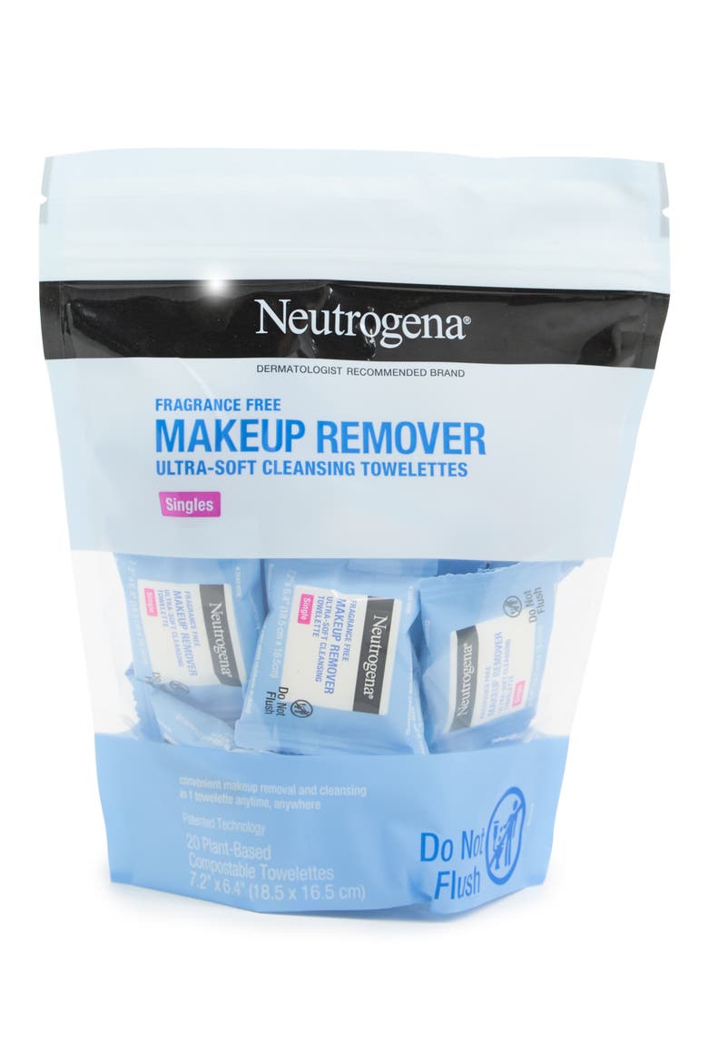 Fragrance-Free Makeup Remover Cleansing Wipes Singles, Main, color, NO COLOR