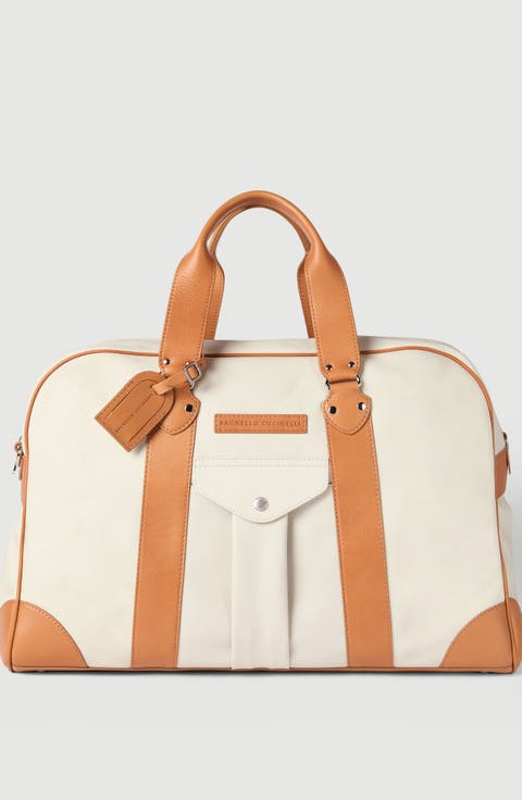 Grained calfskin and cowhide street bag