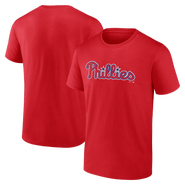 Logo Athletic Men's Logo Athletic Red Philadelphia Phillies Wordmark T-Shirt