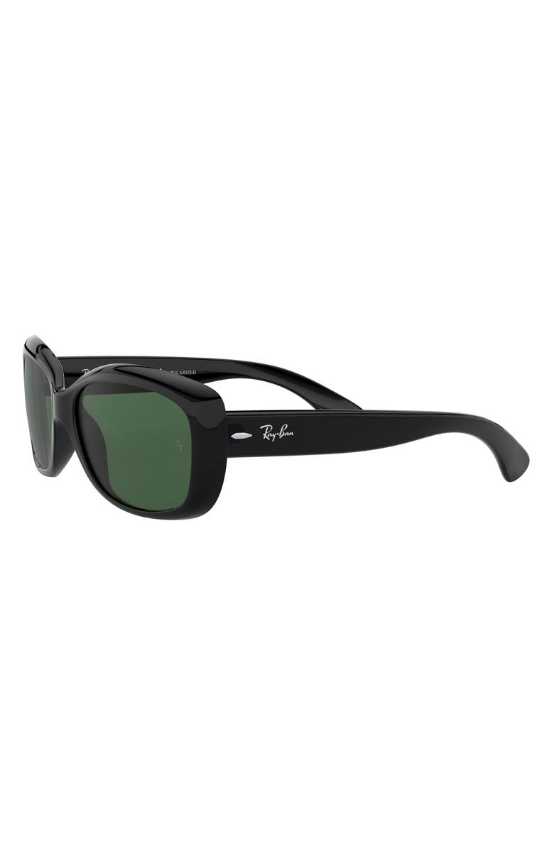 Ray-Ban Jackie Polarized 58mm Sunglasses, Alternate, color, Black/ Grey Polarized