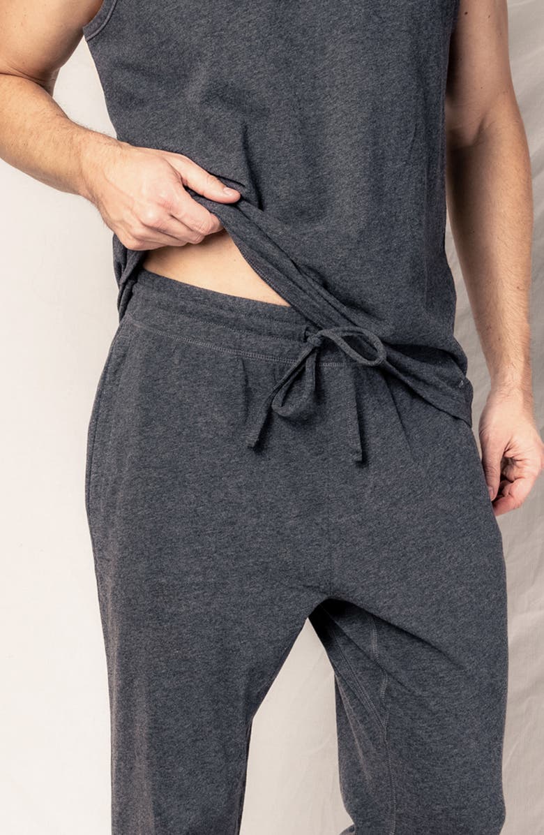 Petite Plume Pima Cotton Pajama Joggers, Alternate, color, Grey