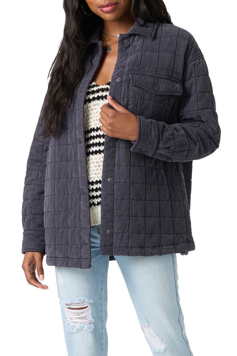 Rya Quilted Jacket, Main, color, WASHED BLACK