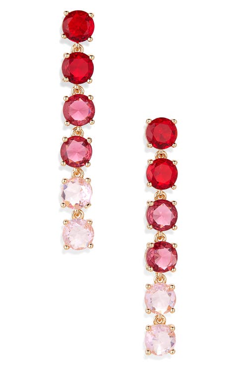 Ombré Crystal Linear Drop Earrings