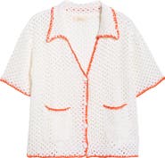Elan Crochet Button-Up Cover-Up