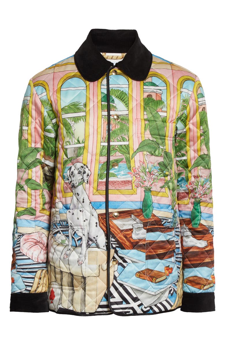 Casablanca Dream House Print Quilted Jacket, Alternate, color,
