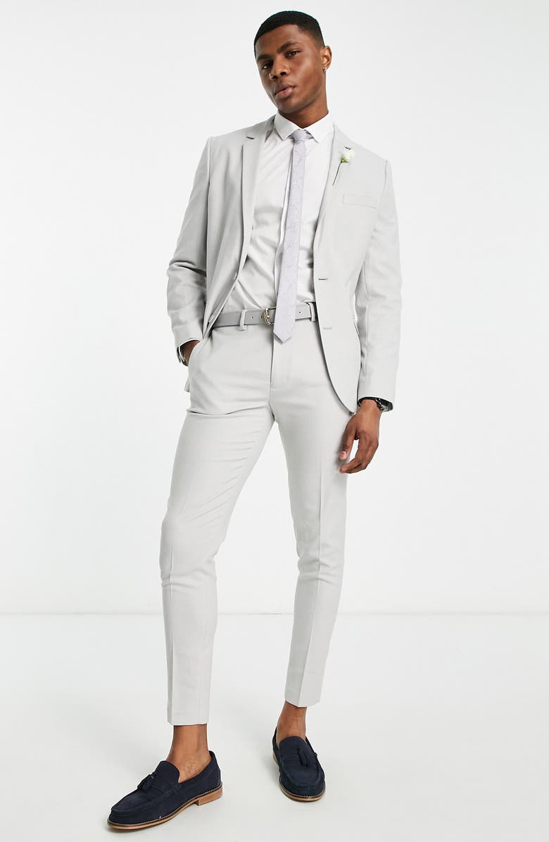 ASOS DESIGN Superskinny Wedding Jacket, Alternate, color,