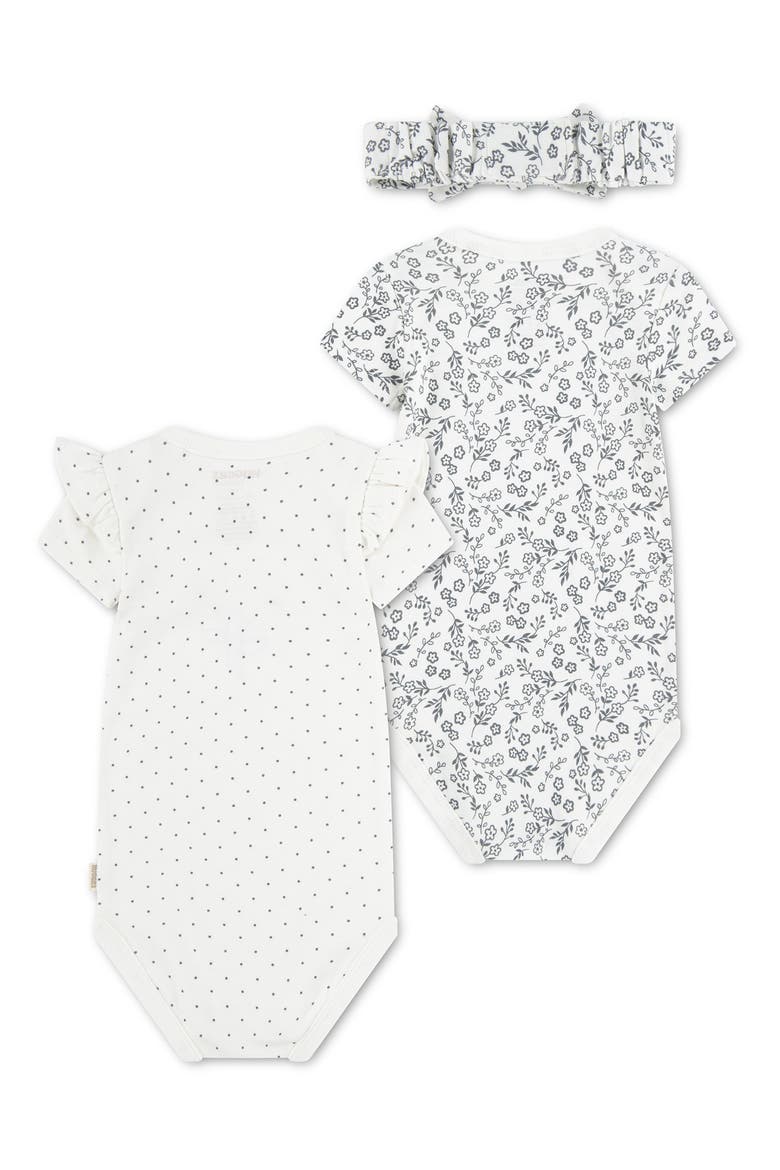 Pack of 2 Bodysuits & Headband Set, Alternate, color, HUGGIES SNOW WHITE