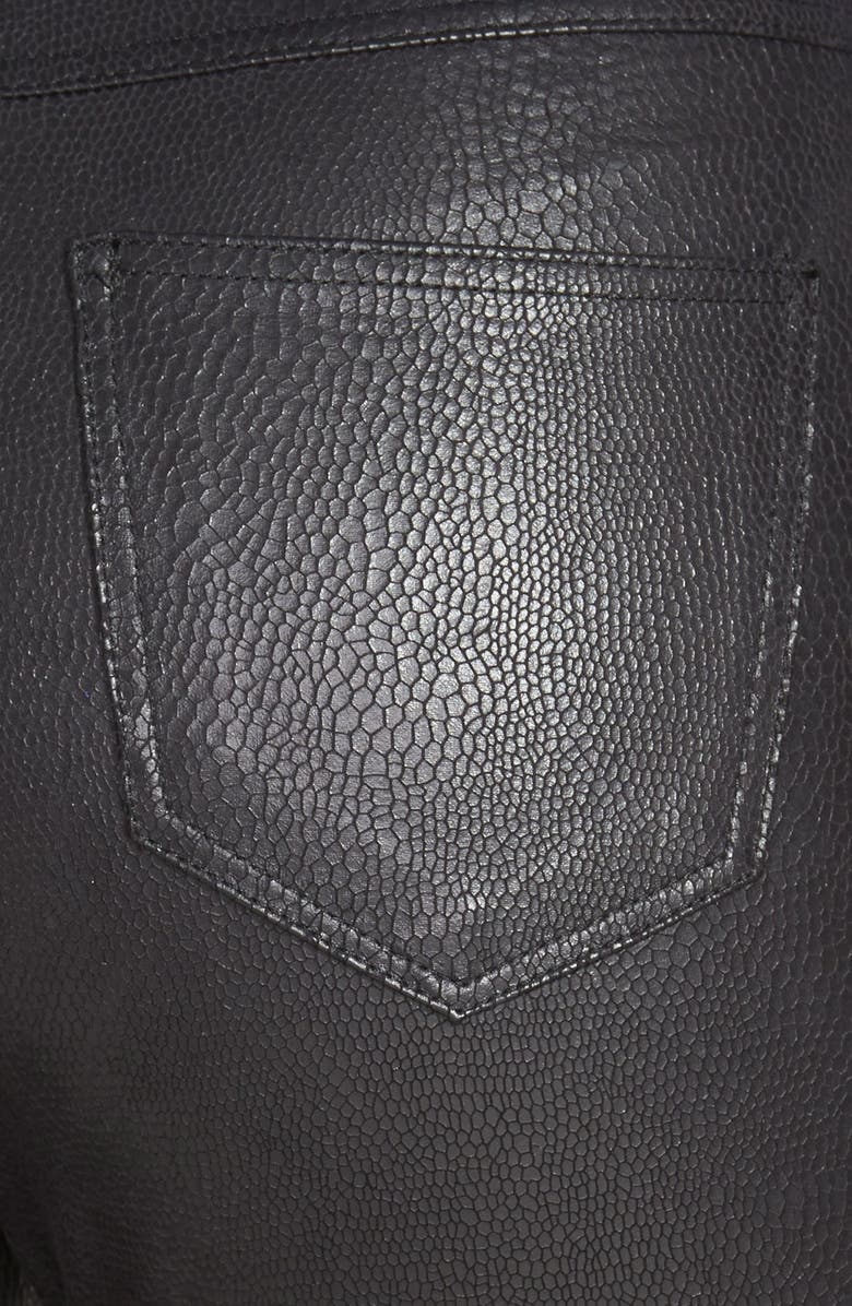 Hue Python Texture Coated Leatherette Leggings, Alternate, color,