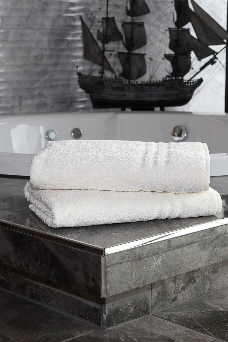 Denzi Bath Towels - Set of 2 - Cream, Alternate, color, CREAM