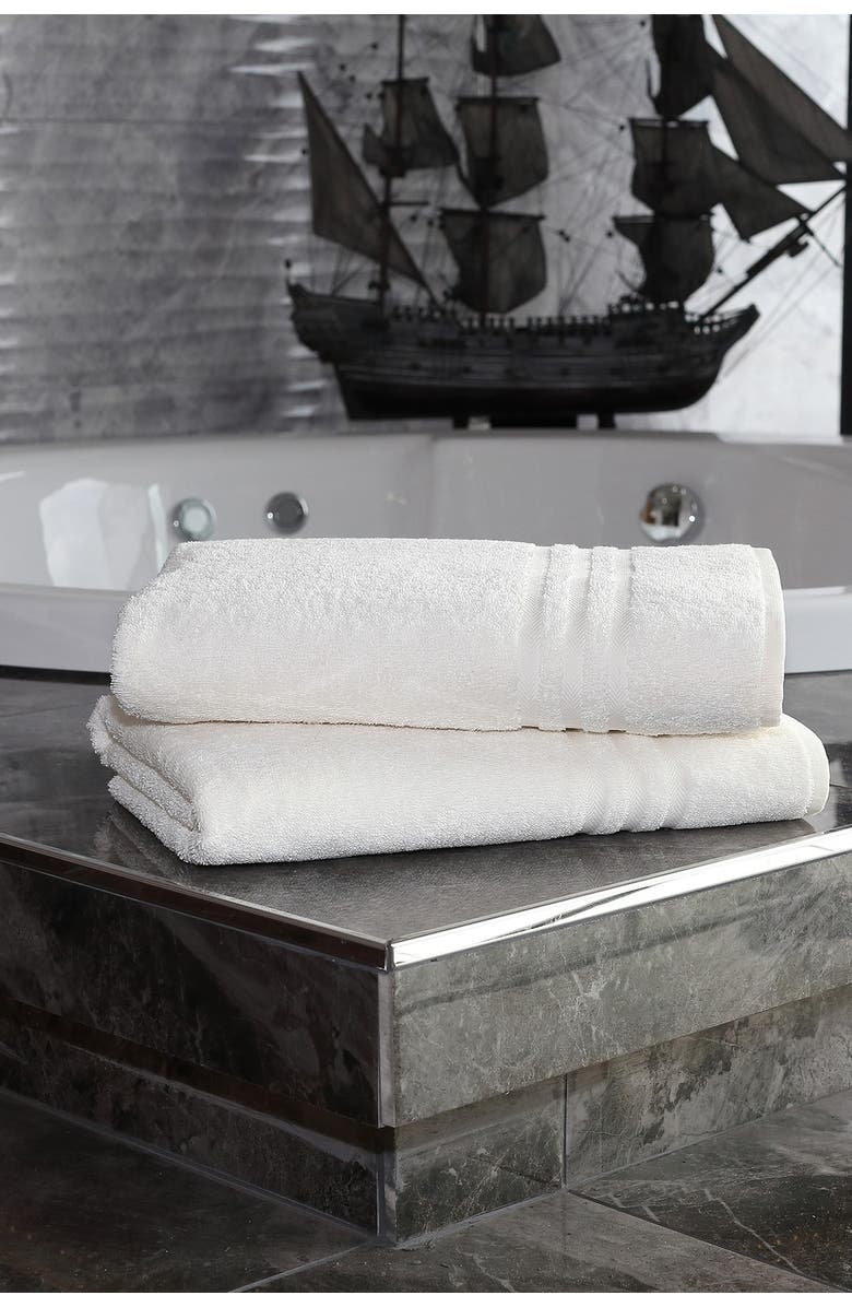 Linum Home Textiles Denzi Bath Towels - Set of 2 - Cream, Alternate, color, Cream