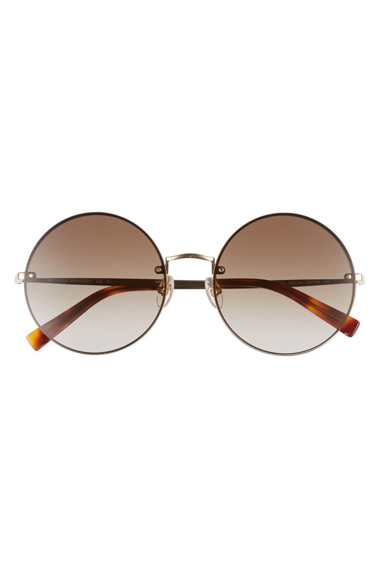 Gloria1 56mm Round Sunglasses, Alternate, color, BLACK/ GOLD