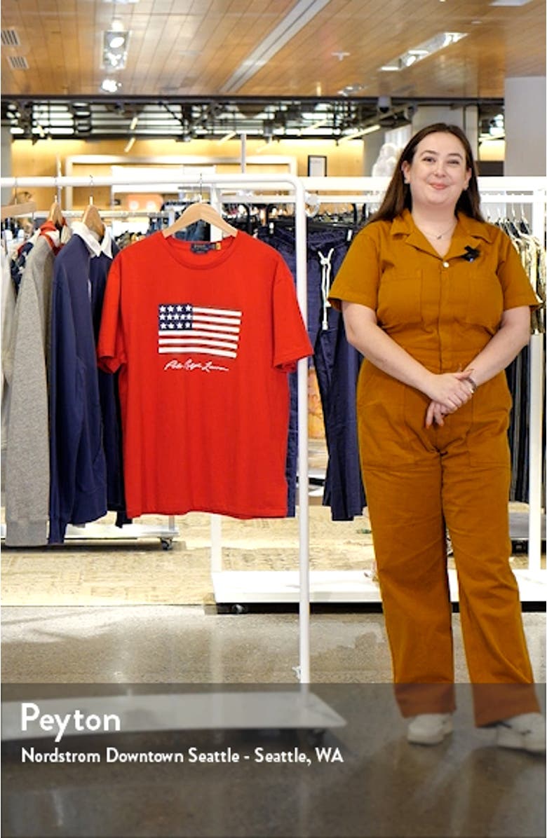 Classic Fit American Flag Graphic T-Shirt, sales video thumbnail