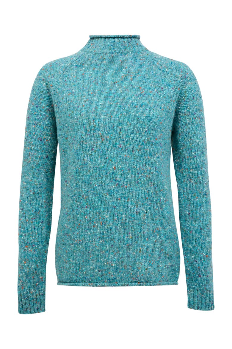Donegal Mock Neck Sweater, Main, color, SEA GLASS