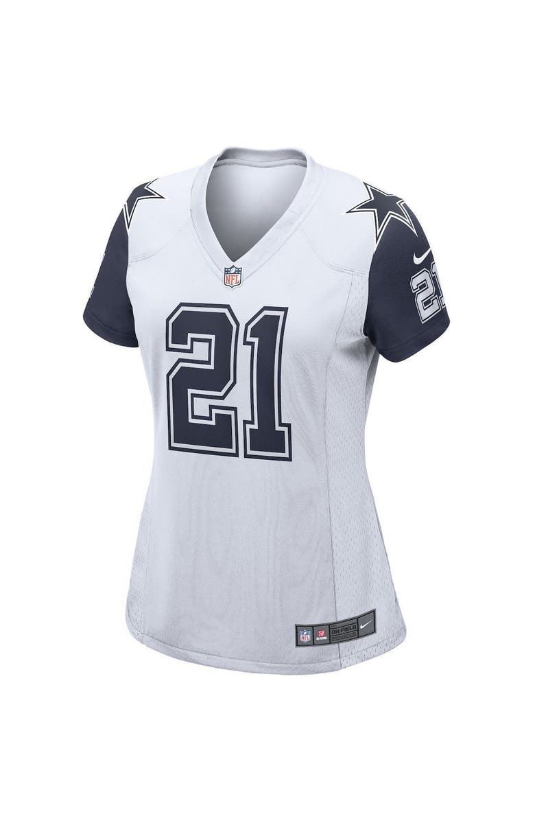 Nike Women's Nike Ezekiel Elliott White Dallas Cowboys Alternate Game Jersey, Alternate, color, 