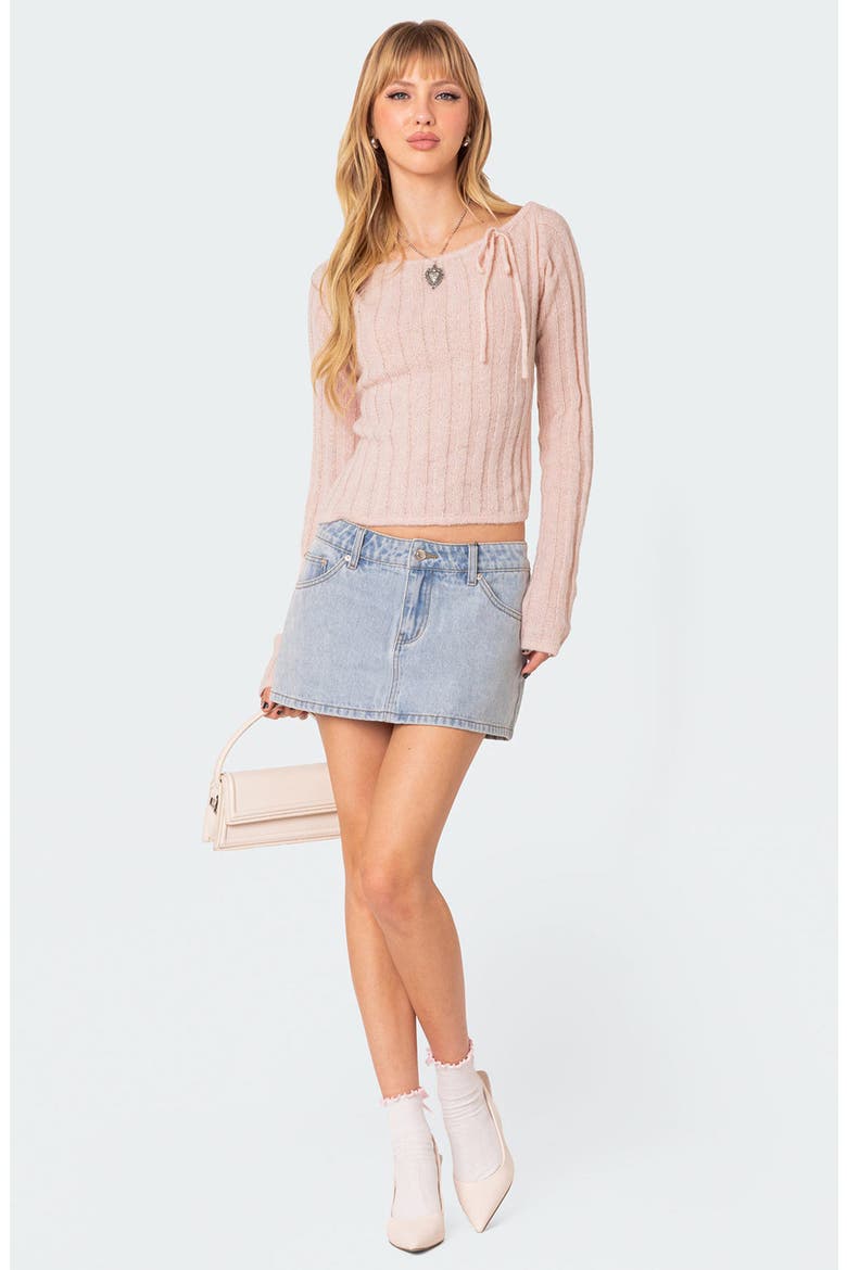 Emmy Open Back Sweater, Alternate, color, PINK