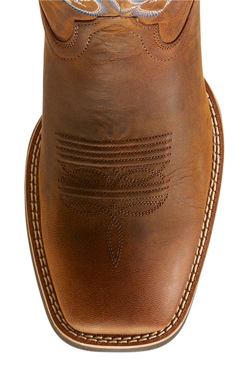 Ariat Ricochet Wide Square Toe Western Boot In Brown