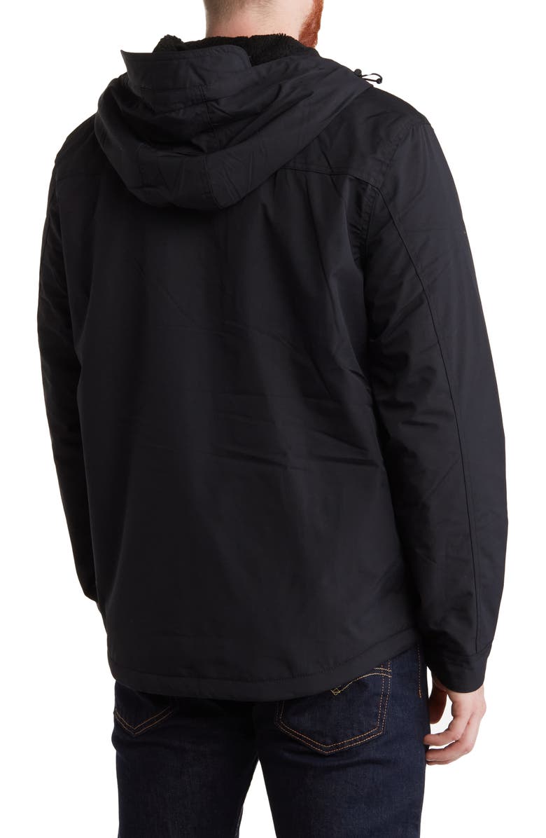 Hurley Vinson Faux Shearling Jacket, Alternate, color, Black