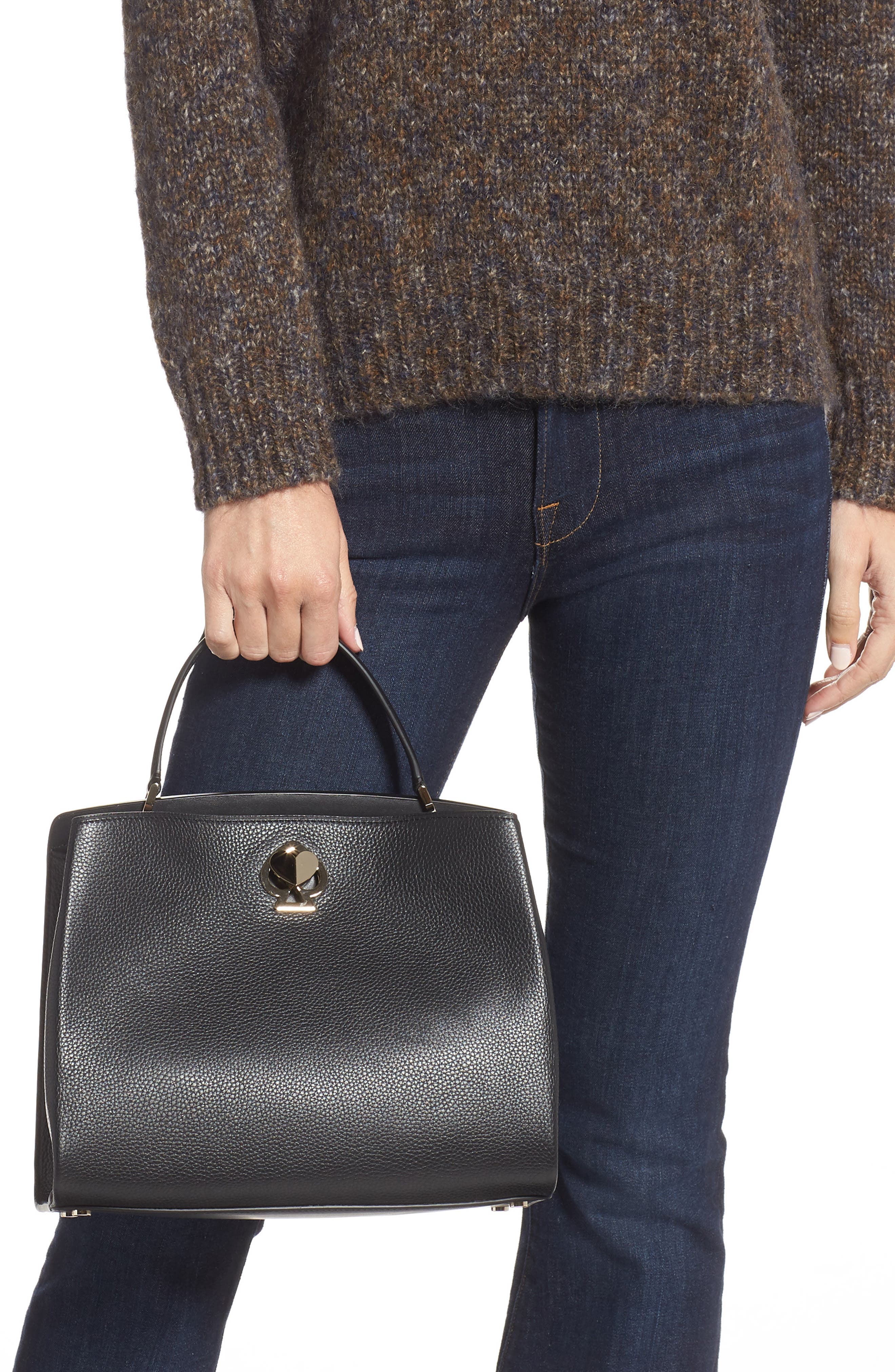 Kate Spade New York medium romy leather satchel, Alternate, color, 
