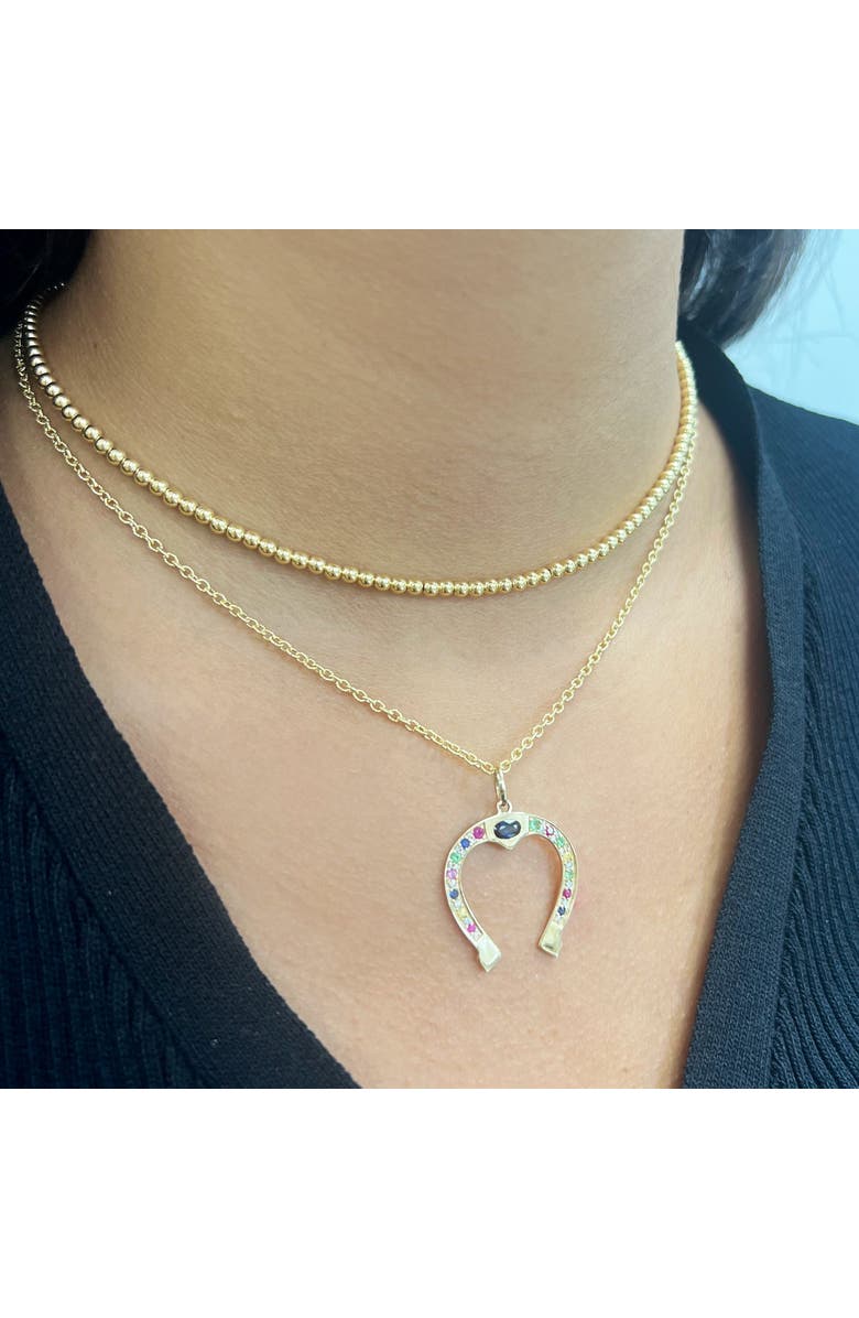 The Lovery Fine Jewelry Gold Ball Bead Chain Necklace, Alternate, color, Yellow Gold